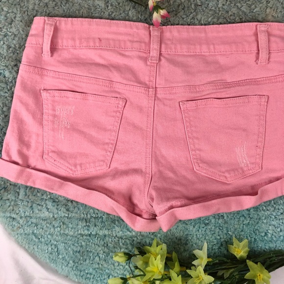 Colored jean shorts - Picture 3 of 5